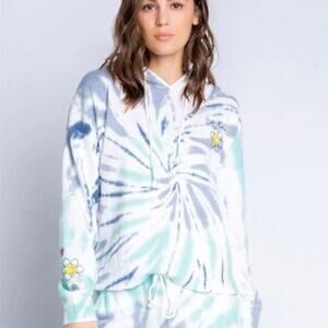 PJ Salvage Smiley Daydream Doodles Tie Dye Hoody Medium